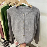 GETADME Autumn Winter Long Sleeve Sweaters Women Cardigans O-Neck Knitted Women Sweater Women Tops Knitwear Clothing Fashion JJ01