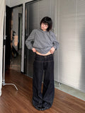 GETADME Korean Fashion Wide Leg Denim Jeans Women High Waist Loose Baggy Pants Streetwear Y2K Straight Trousers Vintage Female Pants