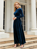 GETADME Spring 2025 Elegant Red Long Dress Velvet Solid Color Premium  Formal Evening Vestidos Festa Luxo Rojo Maxi Dresses For Women