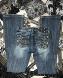 GETADME Gothic Embroidery High Waited Jeans Woman Street Harajuku Hip Hop Vintage Y2k Baggy Jeans Women Casual Black Jeans Pants Women