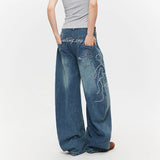 GETADME Men's Baggy Jeans Unisex Y2K Trendy Casual Wide Leg Denim Pants High Street Oversize Trousers American Style Streetwear Fashion