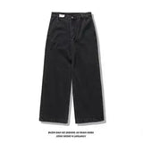 GETADME American Y2K 2025 New Baggy Wide Leg Black Jeans Overszied Women Street Casual Joker Denim Pants Couple Jeans Vintage Streetwear