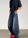 GETADME Autumn Y2K Fashion Cargo Jeans for Men's New Wide Leg Loose Streetwear Male Workwear Multi-Pocket Casual Denim Pants