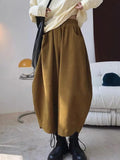 GETADME 2026 Autumn Casual Harem Pants Women Cotton High Waisted Trousers Retro Loose Bloomers Women's Oversize Pants Baggy Sweatpants