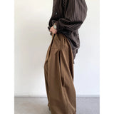 GETADME 일본 스트리트웨어 카고 팬츠 남성 가을 드레이프 팬츠 레트로 하이웨이스트 스트레이트 와이드 레그 팬츠 루즈 캐주얼 남성 팬츠 