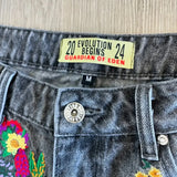 GETADME American Fashion Printed Denim Shorts Harajuku Hip-Hop High Street Denim Shorts Fashion Street Y2K Denim Shorts Men's Clothing