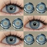 GETADME Lentes de contacto de colores EYESHARE con lentes azules para miopía graduadas con lentes grises para alumnos, lentes marrones, moda anual