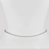 GETADME 세련되고 섹시한 라운드 비즈 체인 더블 허리 체인 심플한 금속 두꺼운 체인 바디 체인 여성용 배꼽 허리 장식