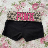 Getadme  Y2K Women's Leopard Print Patchwork Shorts Casual Drawstring Elastic Waist Stretchy Summer Pants