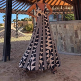 GETADME Summer Deep V Neck Aesthetic Printing Backless Sleeveless A-line Maxi Dresses Vacation Holiday Party Vestidos 2025
