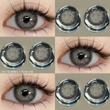 GETADME Lentes de contacto de colores EYESHARE con lentes azules para miopía graduadas con lentes grises para alumnos, lentes marrones, moda anual