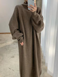 Getadme New in Women's Winter Sweater Dress Korean Version Pullover Jersey Long Dresses Fashion Streetwear Elegant Women's Clothing