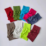 GETADME 여성용 하이웨이스트 스포츠 반바지 피치 힙 리프팅 허리 조임 슬리밍 러닝 트레이닝 피트니스 의류