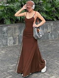 GETADME Trendix Women Bodycon High Waist Camisole Dress 2025 Summer Slim Sexy Backless Patchwork Sundress Vacation Beach Party Dresses