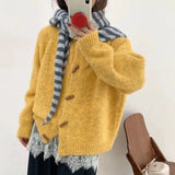 GETADME Autumn Winter Cardigan Sweater Women Knitted Coats Fashion Female Long Sleeve Solid Casual Knitwear Jackets Knit Cardigans Tops