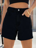 GETADME Fashion simple all-match woolen design Denim shorts for women summer new European and American style