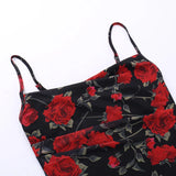 Getadme-여성용 우아한 드레스, 부드러운 기질의 장미색 메시 프린팅 디자인, 슬링 힙, 섹시한 페플럼 드레스