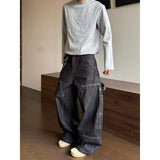 GETADME Men's Baggy Jeans Unisex Y2K Trendy Casual Wide Leg Denim Pants High Street Oversize Trousers American Style Streetwear Fashion
