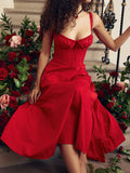 Getadme Elegant dresses for women Summer Red Black Sleeveless Bandage Party A-line Dress for evening Party Dress vestidos