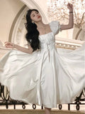 Getadme Elegant Evening Party Dress Women 2024 Spring Summer Prom Robe Vestidos Korean A-line Princess Romantic Graduation Dresses New