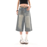 Getadme Y2k Vintage Baggy Jorts Jeans Wide Leg Harajuku Shorts Denim Pants Korean Streetwear Fashion Loose Trousers Summer