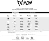 GETADME 코듀로이 팬츠 남성 여름 얇은 패션 브랜드 프린트 스트레이트 실린더 루즈 커플 레트로 드레이프 와이드 레그 캐주얼 