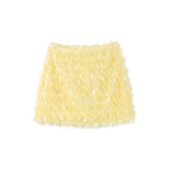 GETADME Y2K 스팽글 태슬 미니 스커트 세트, 여성용 등 없음, 민소매, 홀터넥, 베스트, 탑, 미니 스커트, 2피스 슈트, 여름 휴가 세트