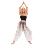 GETADME Boho Yoga Pants Women Hippie Harem Printed Dyeing High Waisted Wear Pantalone De Mujer Cintura Alta Calca Feminina Beach