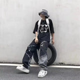 GETADME 2026 Korean Fashion  Ripped Jeans Pants Men Broken Holes Trousers Casual Soft Stylish Regular Baggy Straight Denim Trousers