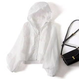 GETADME Simplicity Thin Sunscreen Clothing Anti UV Loose Summer Long Sleeved Jacket Waterproof Quick Dry Women's Coat Outdoor Sports