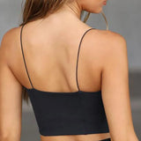 GETADME 민소매 여름 캐주얼 바디콘 블랙 화이트 스트랩 튜브탑 스키니 스포티 피트니스 베이직 올매치 코르셋 하이 스트리트 탑