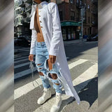 GETADME Autumn New Women's TopLong Sleeveshirt Right Side Reveal Waist Left Side Ribbon Irregular Style Shirt From China Mainland