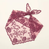 Foulard en dentelle GETADME Fashion Ins pour femmes, bandeau triangulaire rétro, foulard triangulaire vintage, accessoire de coiffure élégant pour filles