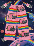 GETADME Nyan Cat Sweatpants Y2k Pants Baggy Men Elastic Waist American Streetwear Hip Hop Vintage Joggings Casual Pants Men Clothing
