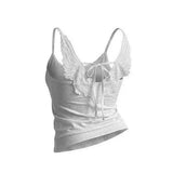 GETADME Angel Wings Vest 3D Embossed Wings Embroidery Spaghetti Strap Vest Y2K Women Gothic Fashion Summer Sexy Slim Backless Short Top