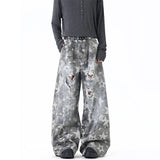 GETADME Men's Baggy Jeans Unisex Y2K Trendy Casual Wide Leg Denim Pants High Street Oversize Trousers American Style Streetwear Fashion