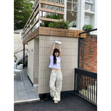 GETADME 한국 트렌디 쿨 프린트 여성 바지 스트리트 개성 Y2K 디자인 바지 여성 가을 ​​새로운 캐주얼 달콤한 인기 바지