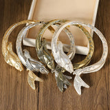 GETADME 레트로 기하학적 금붕어 코이 목걸이 토크 초커 여성용 유럽 미국 스타일 개성 커프 목걸이 주얼리