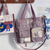 GETADME Nylon Waterproof Canvas Women Handbags Shoulder Bag Japanese Ladies Messenger Bag Student School Crossbody Bags for Girl Satchel