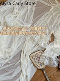 GETADME French Sweet Vintage Fairy Dress Women 2026 Autumn Lace Sexy Casual Korean Dress Female Court Chiffon Elegant Long Strap Dresses