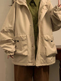 Getadme Oversized Hooded Bomber Jacket Women Vintage Loose Windbreaker Jackets Ladies Autumn Korean Fashion Harajuku Casual Zipper Coat