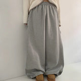 GETADME Y2K 사이드 아이릿 스웨트 팬츠 레이스업 드로스트링 팬츠 스트리트웨어 여성 한국 팝 의류 트렌드 하라주쿠 클래식 배기 팬츠