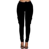 GETADME Mather 2025 Spring Lace Up Waist Casual Women Pants Solid Pencil Pants Multi-Pockets Straight Trousers S-4XL
