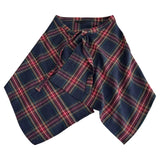 GETADME Unisex Layered A Line Wrap Skirt Hiphop Street Dance Checkered Hip Scarf Tie Up Asymmetrical Overskirt Shirt Extender