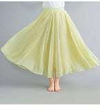 Robe longue en coton et lin Mori Girl, 28 couleurs, taille élastique, coupe trapèze, style ethnique, couleur unie, pour femme.