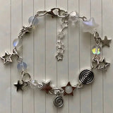 Handmade ball star beaded dice bracelet coquettish y2k gothic bracelet