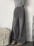 GETADME Striped Vintage Loose Jeans High Waist Streetwear Harajuku Women Casual Denim Pants American Retro Fall Winter Wide Leg Trouser