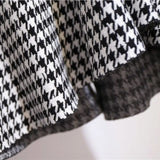 GETADME Trumpet Houndstooth Vintage High Waist Buttons Women's Skirt Korean Fashion Mermaid Mid-Calf Long Skirts For Women 2025 Spring