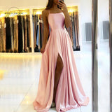 GETADME Elegant Burgundy Prom Maxi Dresses For Women 2025 Sexy Backless Side Slit Halter Satin Evening Party Gowns Vestidos De Gala
