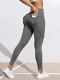 GETADME 1/3 PCS Washed Print Work Pocket Women Leggings Elastic Butt Lifting Fitness Tights 2025 New Athletic Pants Fashion Streetwear